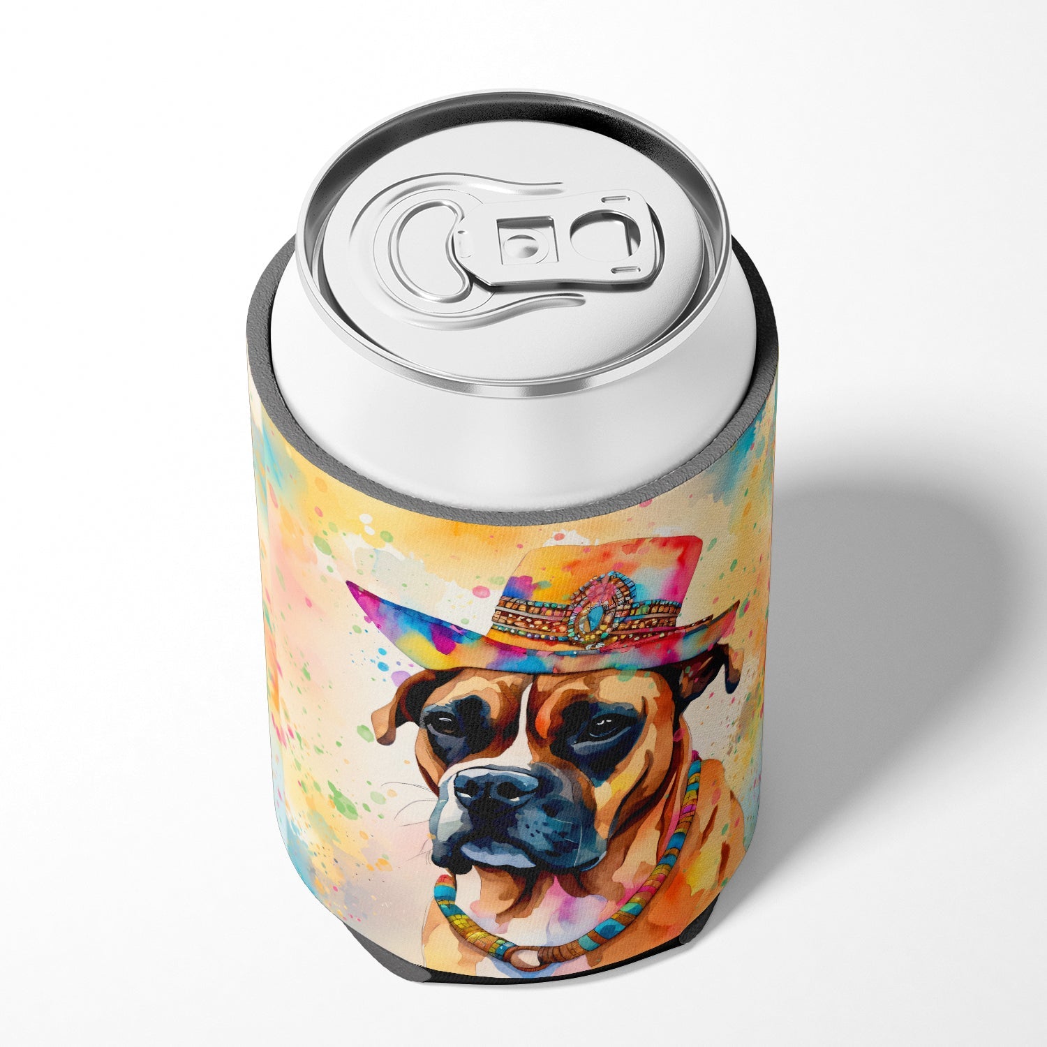 Boxer Hippie Dawg Can or Bottle Hugger Cooler Sleeve for Standard 12 oz Cans, Insulated Foam Beer & Soda Can Hugger Reusable