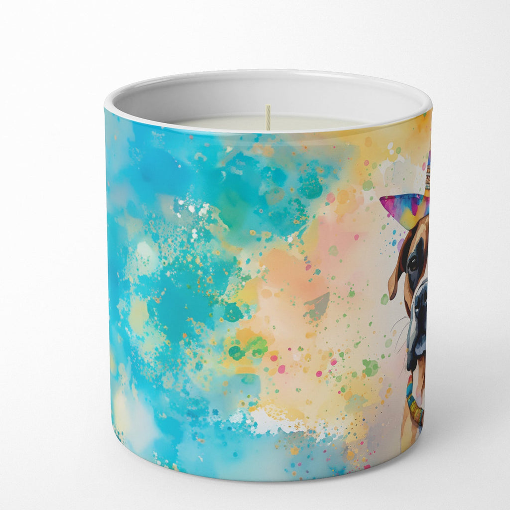 Boxer Hippie Dawg Decorative Soy Candle Nature Soy Wax Essential Oil Home Decor Ideal for Bedroom Kitchen Bath Office Gift, 10 oz