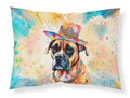 Boxer Hippie Dawg Standard Pillowcase Lightweight Super Soft Easy Care Decorative Artwork Pillowcase, Standard