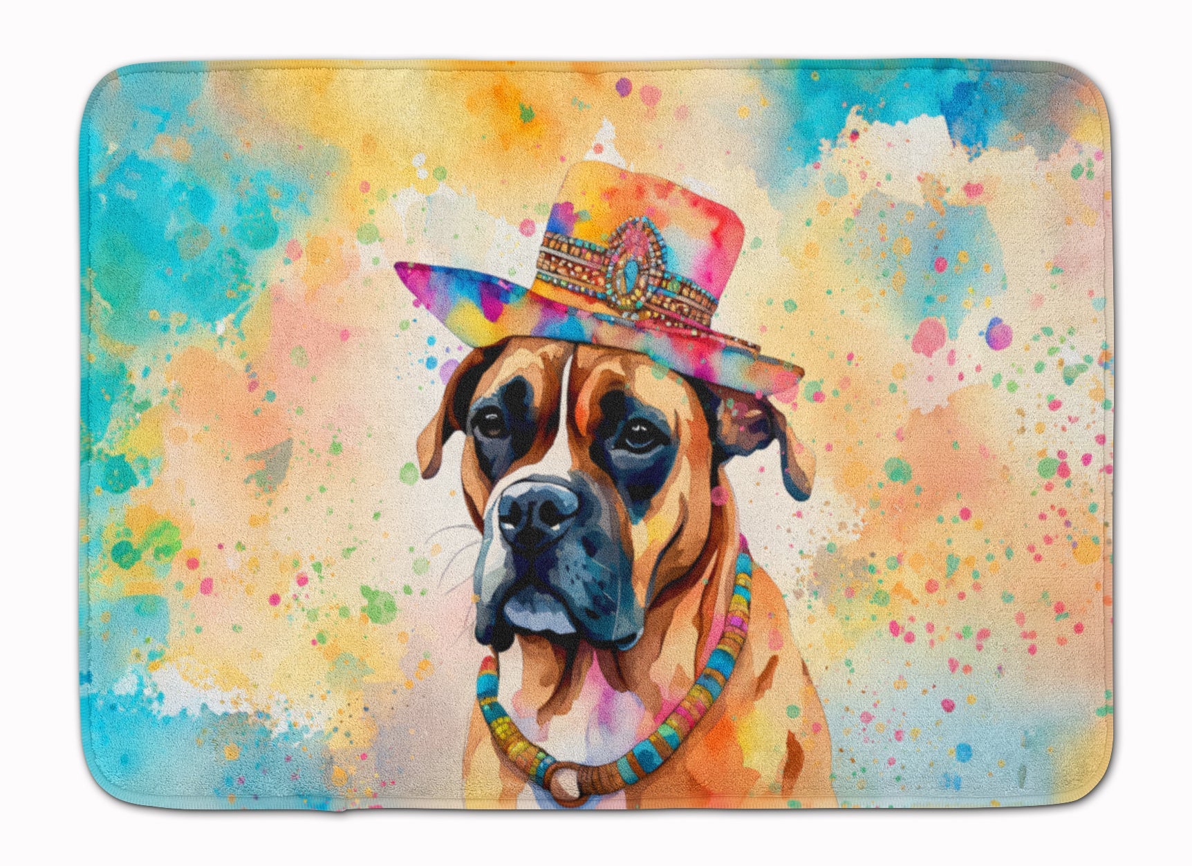 Boxer Hippie Dawg Memory Foam Kitchen Mat Machine Washable Anti-Fatigue Cushion Comfort Bath or Kitchen Rug