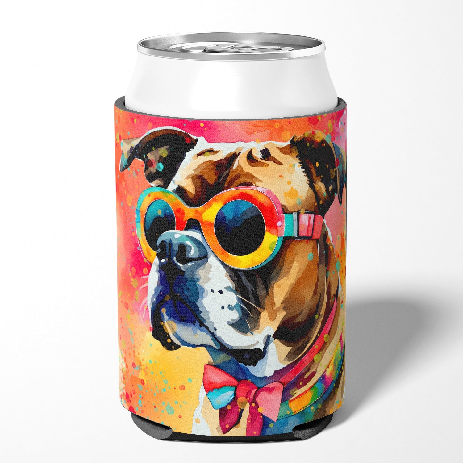 Boxer Hippie Dawg Can or Bottle Hugger Cooler Sleeve for Standard 12 oz Cans, Insulated Foam Beer & Soda Can Hugger Reusable