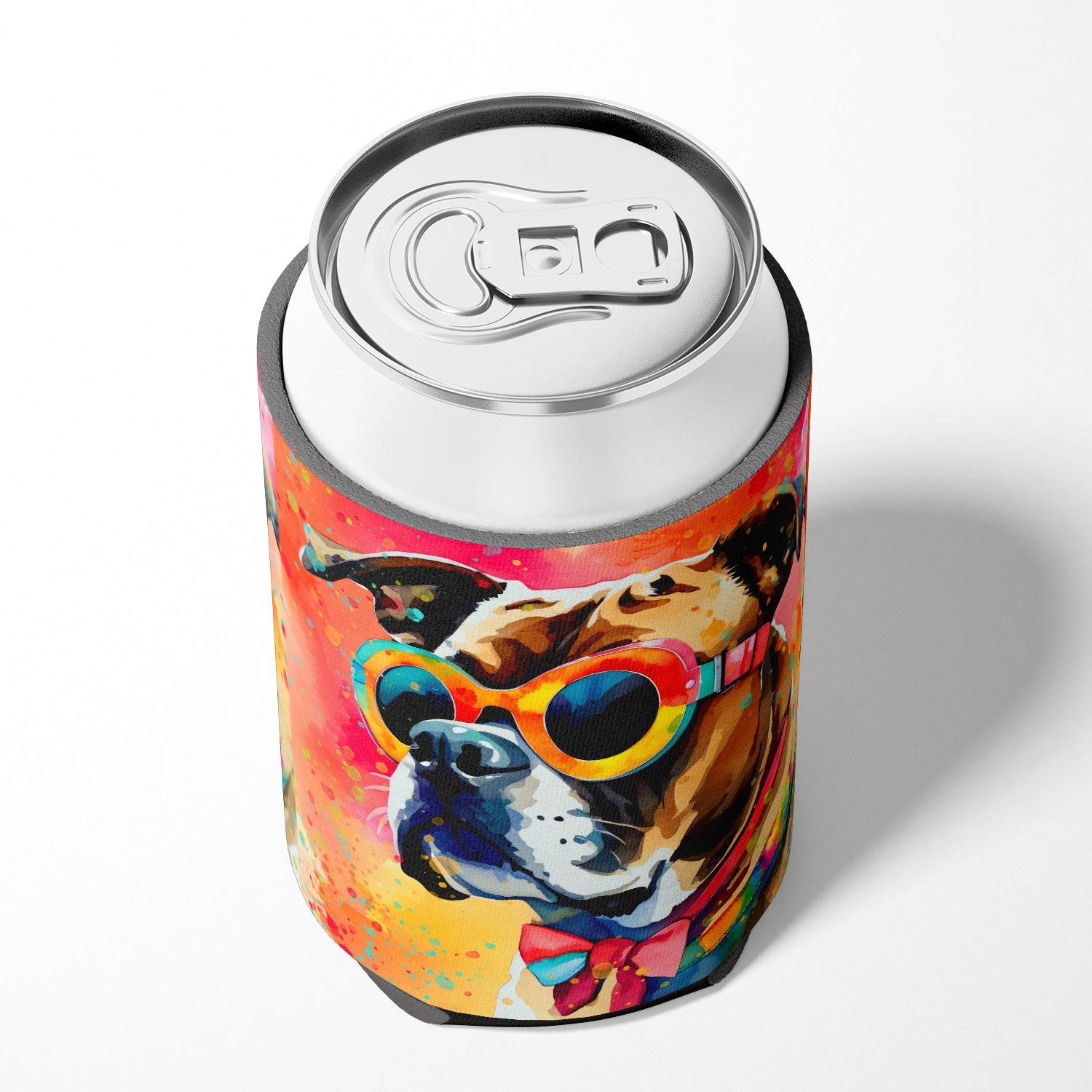 Boxer Hippie Dawg Can or Bottle Hugger Cooler Sleeve for Standard 12 oz Cans, Insulated Foam Beer & Soda Can Hugger Reusable