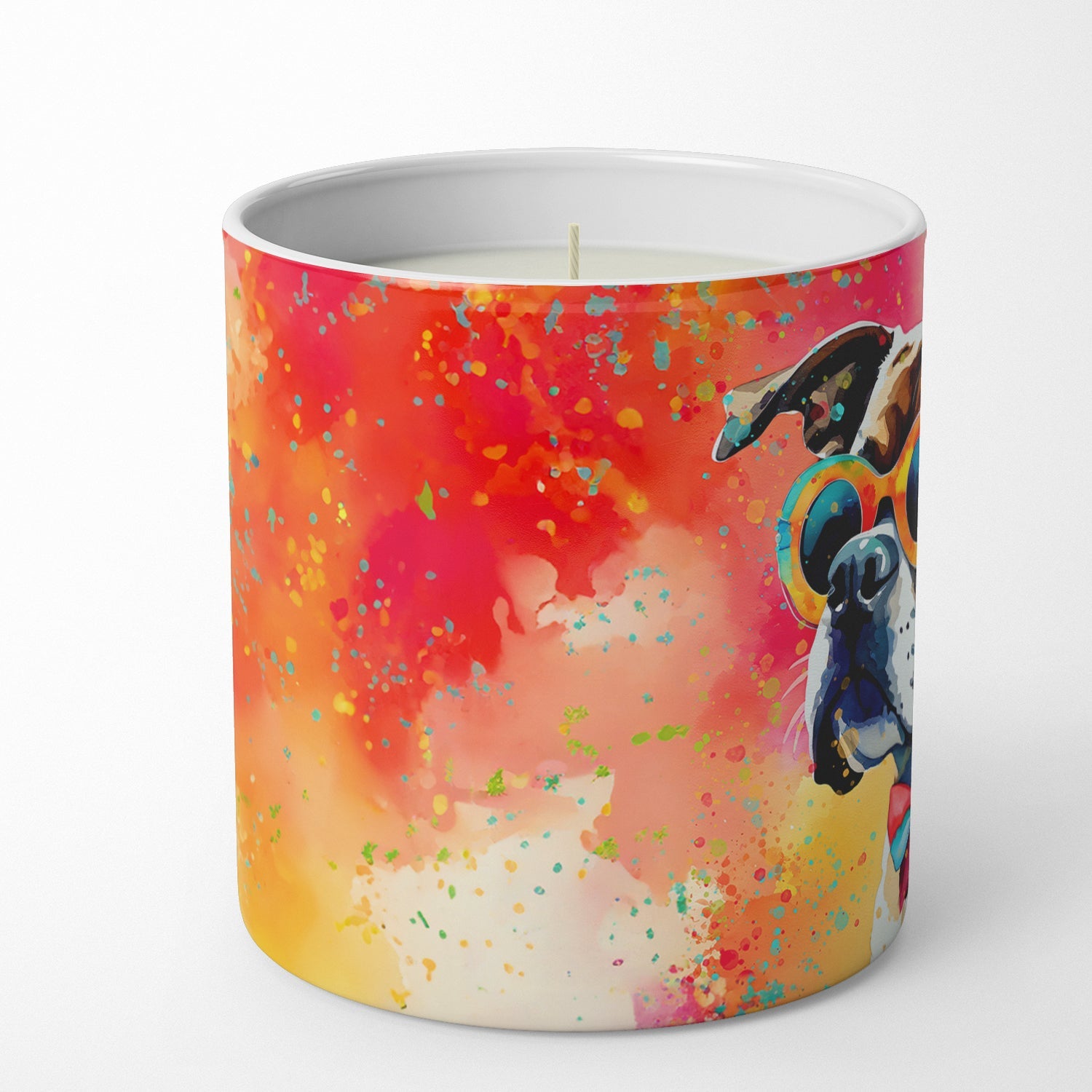 Boxer Hippie Dawg Decorative Soy Candle Nature Soy Wax Essential Oil Home Decor Ideal for Bedroom Kitchen Bath Office Gift, 10 oz