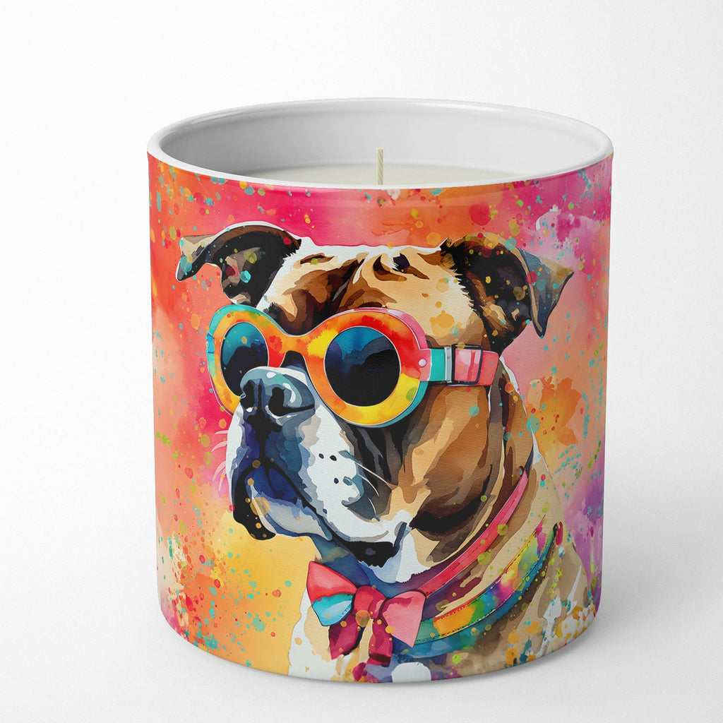 Boxer Hippie Dawg Decorative Soy Candle Nature Soy Wax Essential Oil Home Decor Ideal for Bedroom Kitchen Bath Office Gift, 10 oz