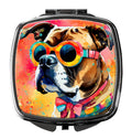 Boxer Hippie Dawg Compact Mirror Decorative Travel Makeup Mirror for Women Girls Gifts Pocket Makeup Mirror Folding Handheld