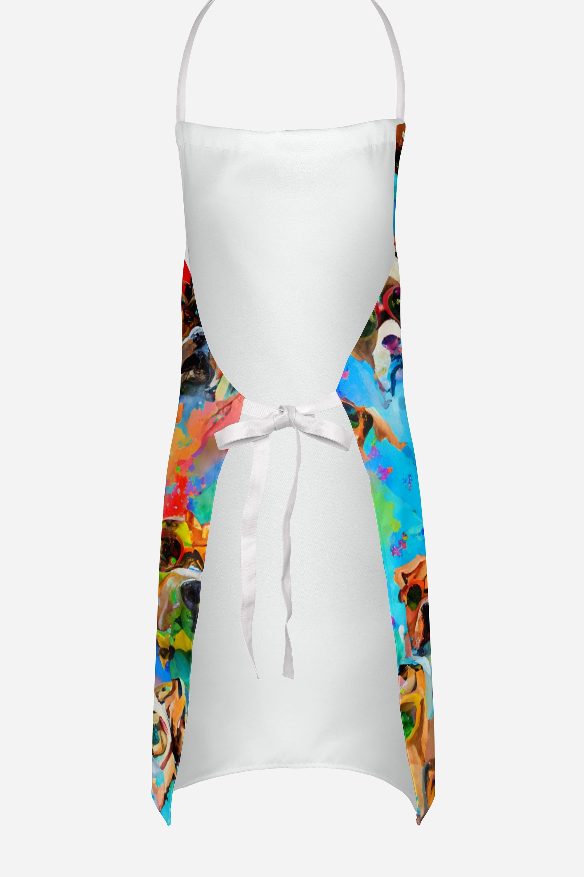 Boxer Hippie Dawg Apron Cooking Kitchen Server Baking Crafts Gardening for Adult Women Men, Unisex, Large, Multicolor