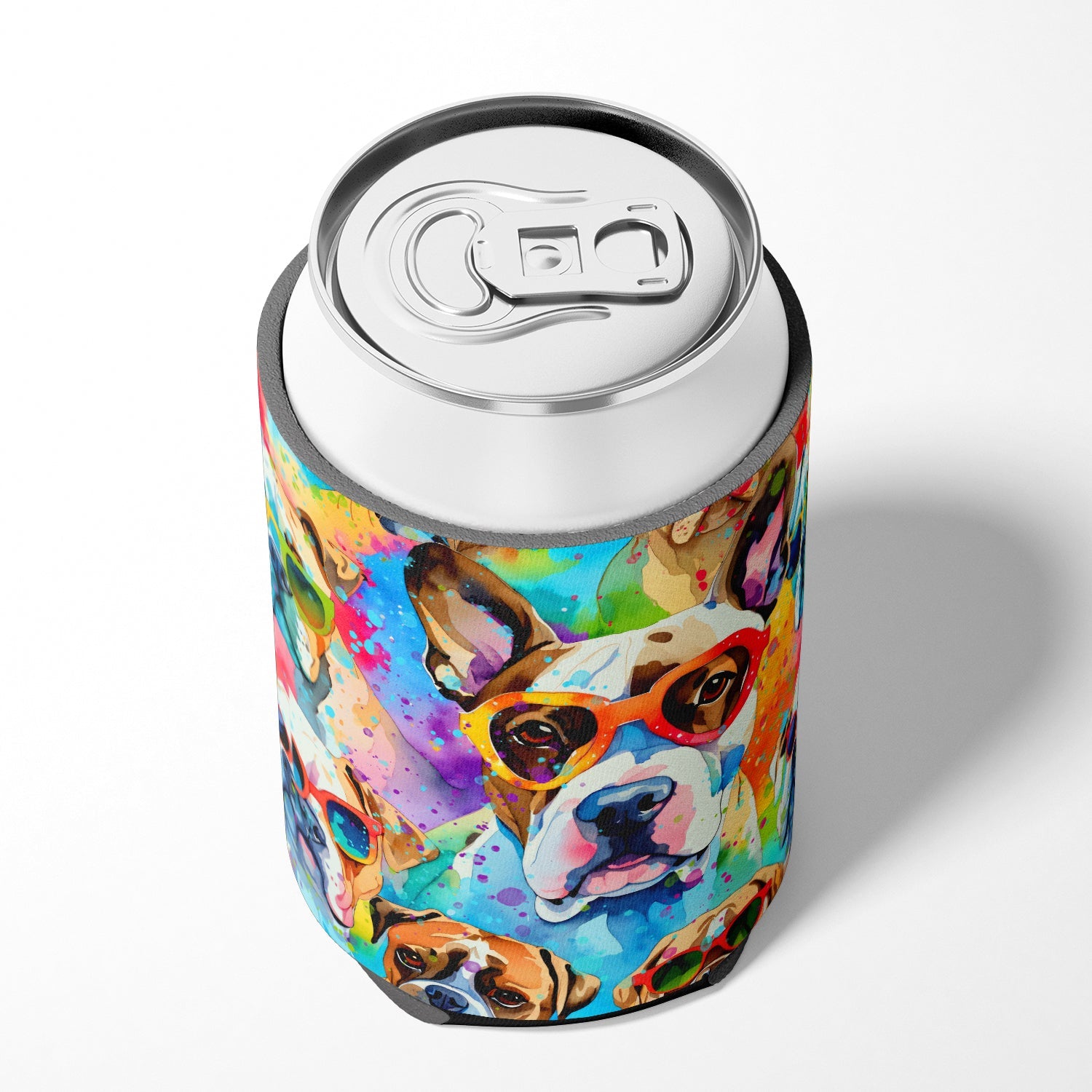 Boxer Hippie Dawg Can or Bottle Hugger Cooler Sleeve for Standard 12 oz Cans, Insulated Foam Beer & Soda Can Hugger Reusable