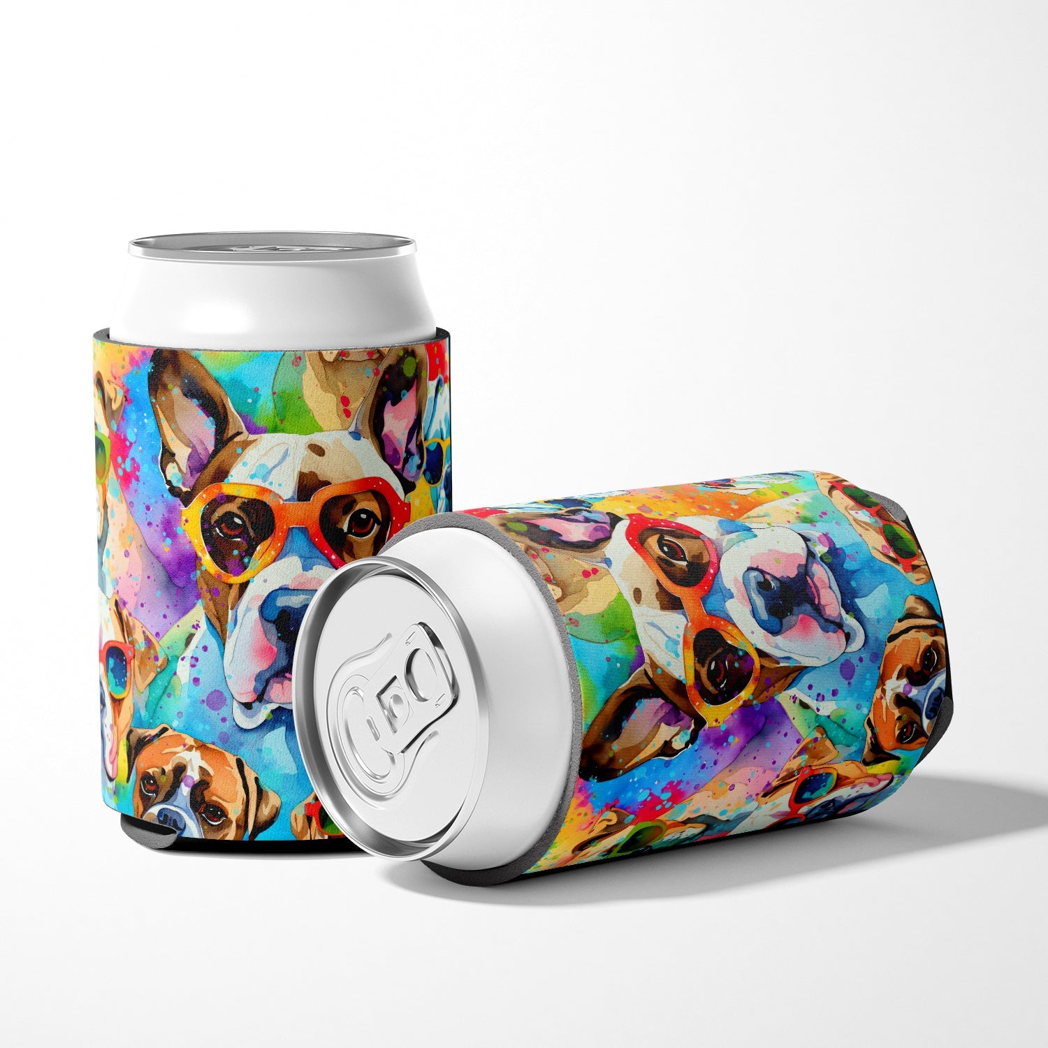 Boxer Hippie Dawg Can or Bottle Hugger Cooler Sleeve for Standard 12 oz Cans, Insulated Foam Beer & Soda Can Hugger Reusable