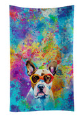 Boxer Hippie Dawg Kitchen Towel Velour Plush Front and Cotton Loop Back Machine Washable