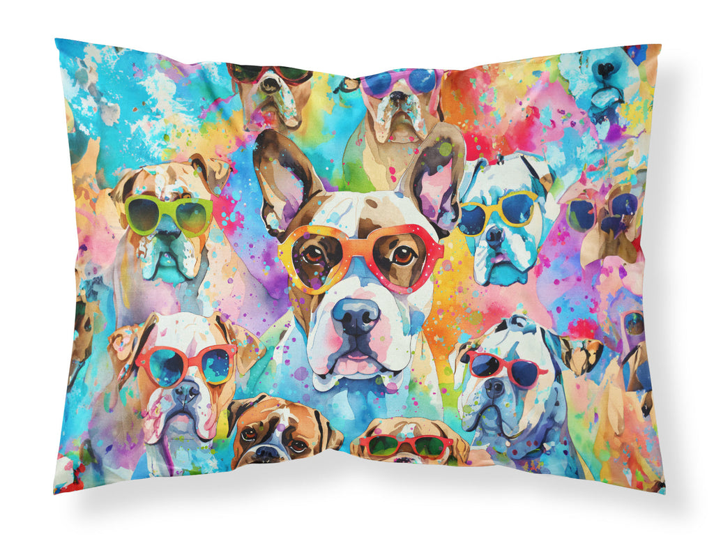 Boxer Hippie Dawg Standard Pillowcase Lightweight Super Soft Easy Care Decorative Artwork Pillowcase, Standard