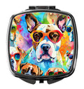 Boxer Hippie Dawg Compact Mirror Decorative Travel Makeup Mirror for Women Girls Gifts Pocket Makeup Mirror Folding Handheld