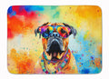 Bullmastiff Hippie Dawg Memory Foam Kitchen Mat Machine Washable Anti-Fatigue Cushion Comfort Bath or Kitchen Rug