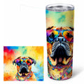 Bullmastiff Hippie Dawg Stainless Steel Skinny Tumbler 20 oz Vacuum Double Walled Reusable Insulated Travel Cup