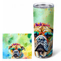 Bullmastiff Hippie Dawg Stainless Steel Skinny Tumbler 20 oz Vacuum Double Walled Reusable Insulated Travel Cup