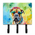 Bullmastiff Hippie Dawg Leash or Key Holder Wall Hooks, Coat Rack Wall Mount, for Hanging Keys, Towels, Aprons, Leashes
