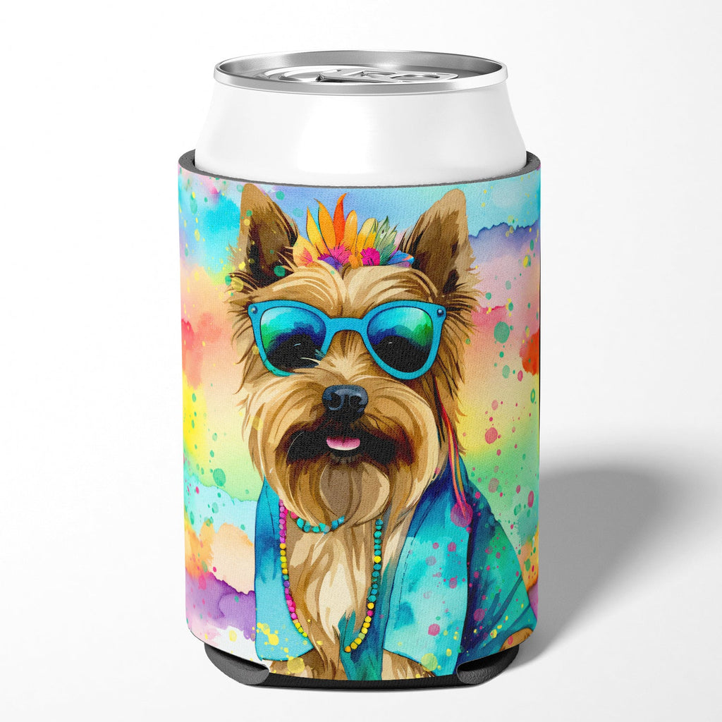 Cairn Terrier Hippie Dawg Can or Bottle Hugger Cooler Sleeve for Standard 12 oz Cans, Insulated Foam Beer & Soda Can Hugger Reusable