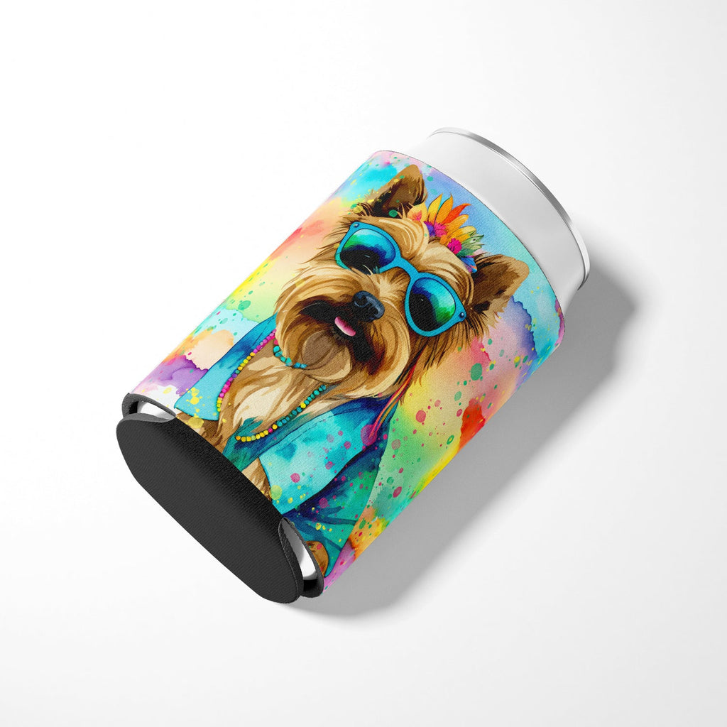 Cairn Terrier Hippie Dawg Can or Bottle Hugger Cooler Sleeve for Standard 12 oz Cans, Insulated Foam Beer & Soda Can Hugger Reusable