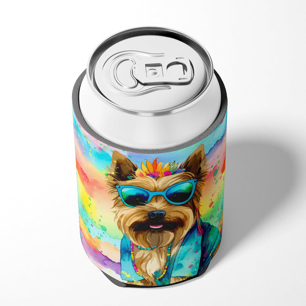 Cairn Terrier Hippie Dawg Can or Bottle Hugger Cooler Sleeve for Standard 12 oz Cans, Insulated Foam Beer & Soda Can Hugger Reusable