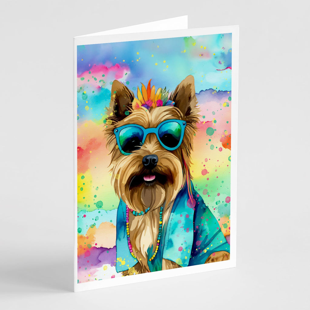 Cairn Terrier Hippie Dawg Greeting Cards Pack of 8 Blank Cards with Envelopes Whimsical A7 Size 5x7