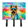 Cairn Terrier Hippie Dawg Leash or Key Holder Wall Hooks, Coat Rack Wall Mount, for Hanging Keys, Towels, Aprons, Leashes