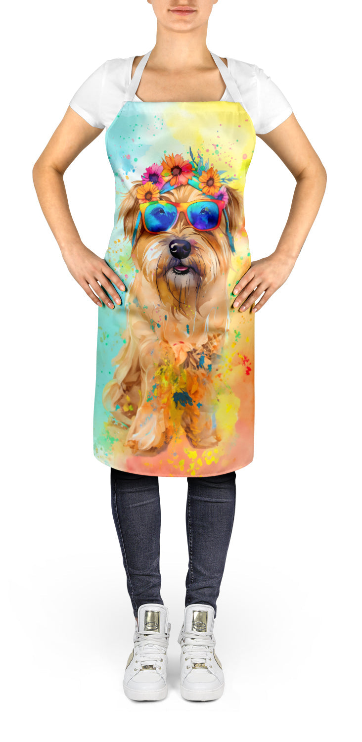 Cairn Terrier Hippie Dawg Apron Cooking Kitchen Server Baking Crafts Gardening for Adult Women Men, Unisex, Large, Multicolor