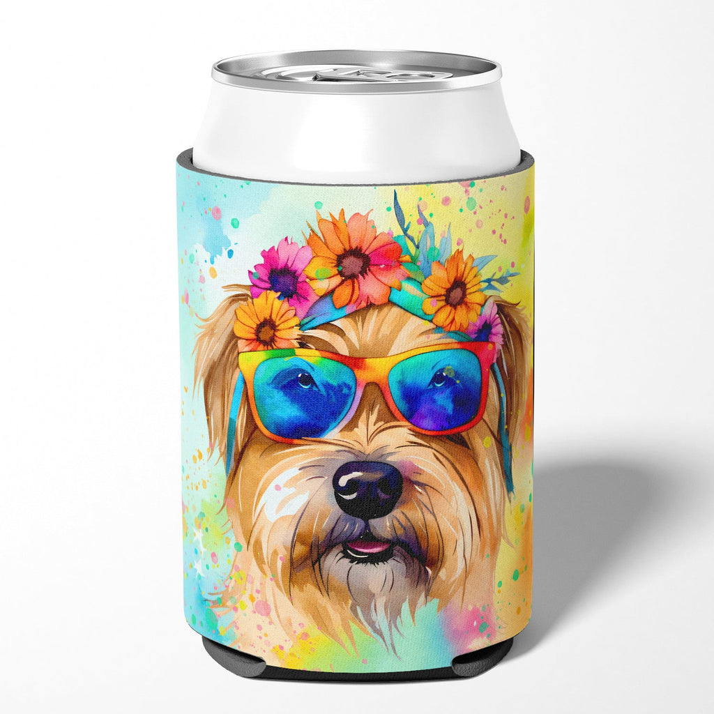 Cairn Terrier Hippie Dawg Can or Bottle Hugger Cooler Sleeve for Standard 12 oz Cans, Insulated Foam Beer & Soda Can Hugger Reusable