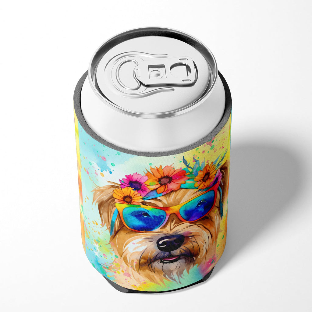 Cairn Terrier Hippie Dawg Can or Bottle Hugger Cooler Sleeve for Standard 12 oz Cans, Insulated Foam Beer & Soda Can Hugger Reusable