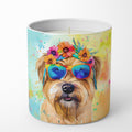 Cairn Terrier Hippie Dawg Decorative Soy Candle Nature Soy Wax Essential Oil Home Decor Ideal for Bedroom Kitchen Bath Office Gift, 10 oz