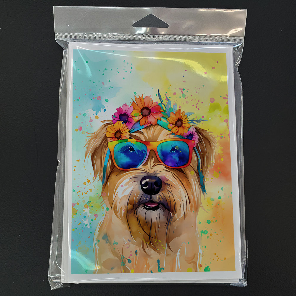 Cairn Terrier Hippie Dawg Greeting Cards Pack of 8 Blank Cards with Envelopes Whimsical A7 Size 5x7