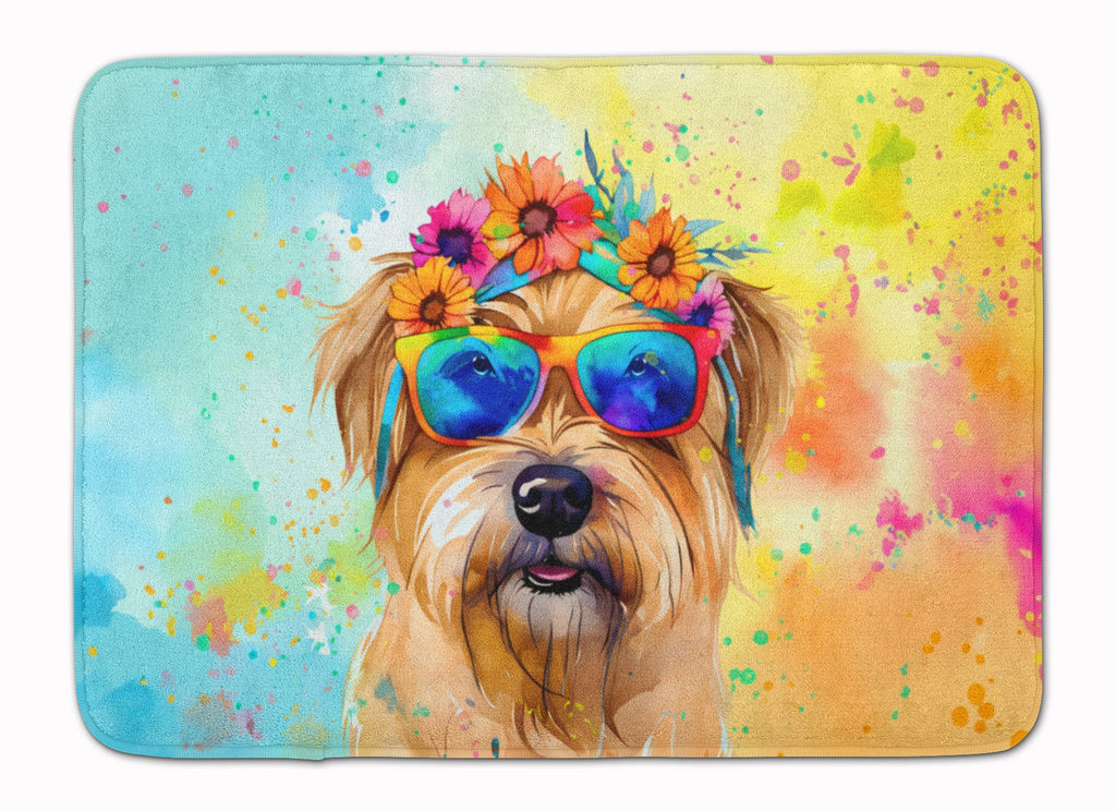 Cairn Terrier Hippie Dawg Memory Foam Kitchen Mat Machine Washable Anti-Fatigue Cushion Comfort Bath or Kitchen Rug