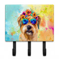 Cairn Terrier Hippie Dawg Leash or Key Holder Wall Hooks, Coat Rack Wall Mount, for Hanging Keys, Towels, Aprons, Leashes