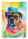 Cane Corso Hippie Dawg House Flag 28x40 Porch Sleeve Pole Decorative Outside Yard Banner Artwork Wall Hanging, Polyester