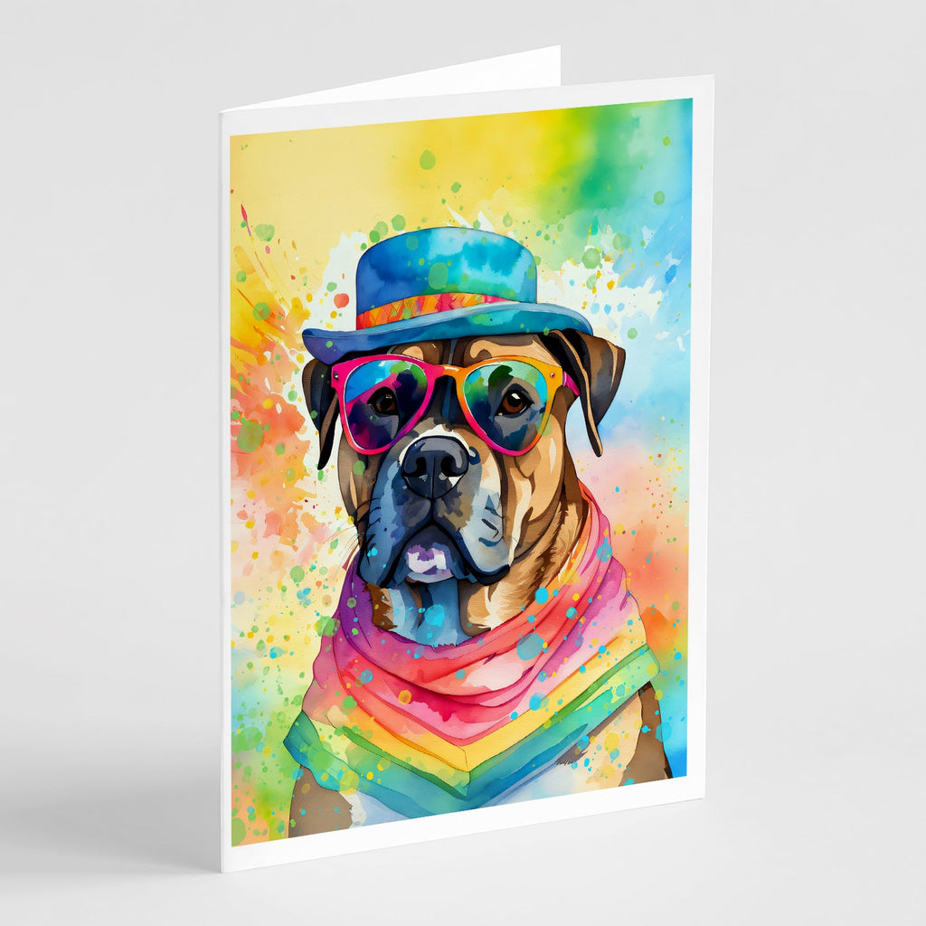 Cane Corso Hippie Dawg Greeting Cards Pack of 8 Blank Cards with Envelopes Whimsical A7 Size 5x7