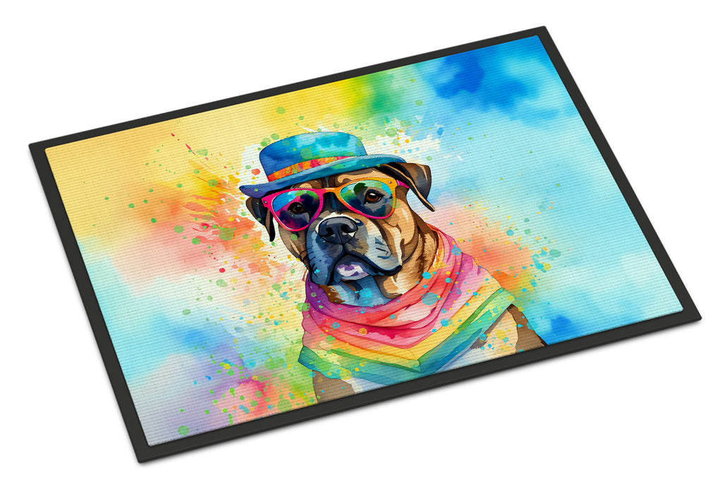Cane Corso Hippie Dawg Doormat Indoor Outdoor 24H X 36W Front Door Mat Rugs for Entryway, Non Slip Washable Low Pile,