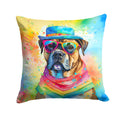 Cane Corso Hippie Dawg Decorative Throw Pillow 14x14 Indoor Outdoor Accent Cushion, Fabric Cover with Insert for Sofa, Bed, Porch & Living Room
