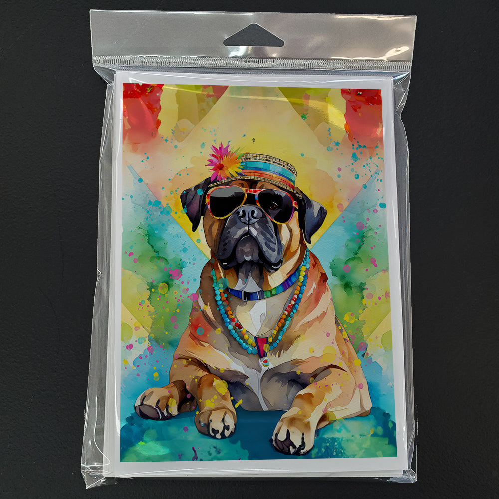 Cane Corso Hippie Dawg Greeting Cards Pack of 8 Blank Cards with Envelopes Whimsical A7 Size 5x7