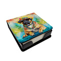 Cane Corso Hippie Dawg PU Leather Note Paper Holder with Artist-Designed Cover, Desk Accessory, Office Gift
