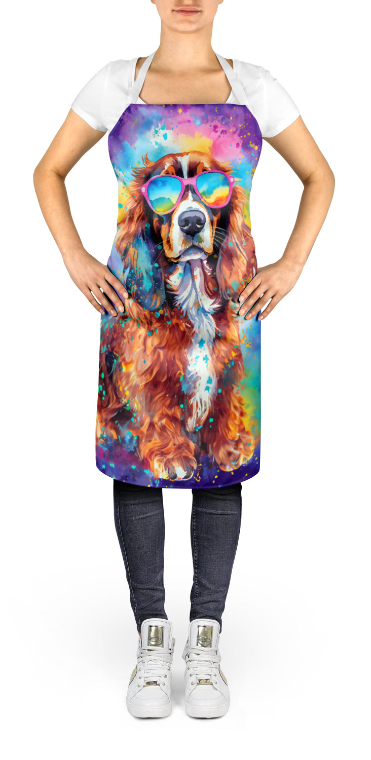 Cavalier Spaniel Hippie Dawg Apron Cooking Kitchen Server Baking Crafts Gardening for Adult Women Men, Unisex, Large, Multicolor