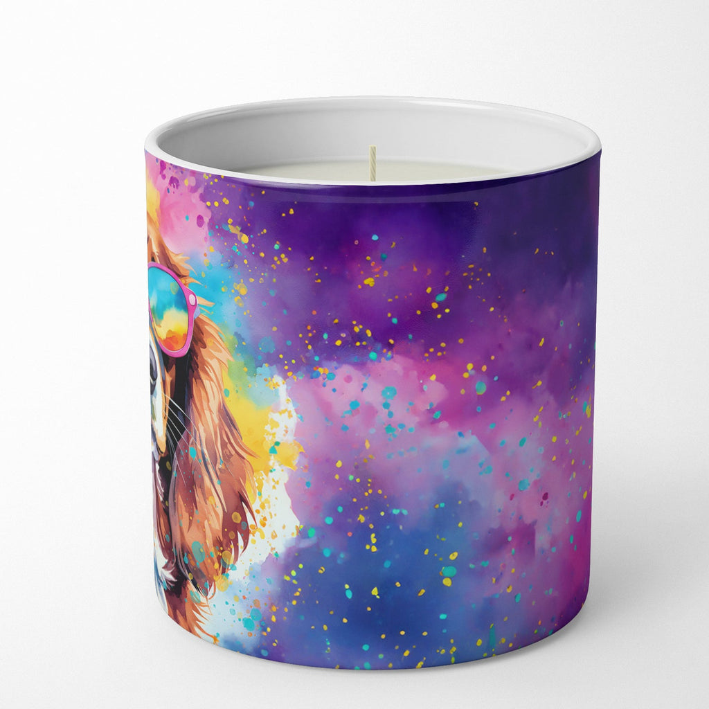 Cavalier Spaniel Hippie Dawg Decorative Soy Candle Nature Soy Wax Essential Oil Home Decor Ideal for Bedroom Kitchen Bath Office Gift, 10 oz
