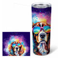 Cavalier Spaniel Hippie Dawg Stainless Steel Skinny Tumbler 20 oz Vacuum Double Walled Reusable Insulated Travel Cup