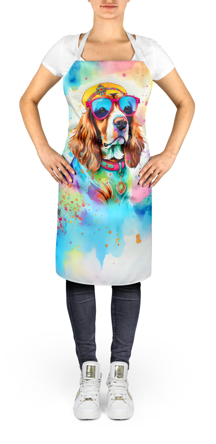 Cavalier Spaniel Hippie Dawg Apron Cooking Kitchen Server Baking Crafts Gardening for Adult Women Men, Unisex, Large, Multicolor