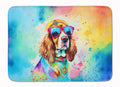 Cavalier Spaniel Hippie Dawg Memory Foam Kitchen Mat Machine Washable Anti-Fatigue Cushion Comfort Bath or Kitchen Rug