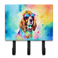 Cavalier Spaniel Hippie Dawg Leash or Key Holder Wall Hooks, Coat Rack Wall Mount, for Hanging Keys, Towels, Aprons, Leashes