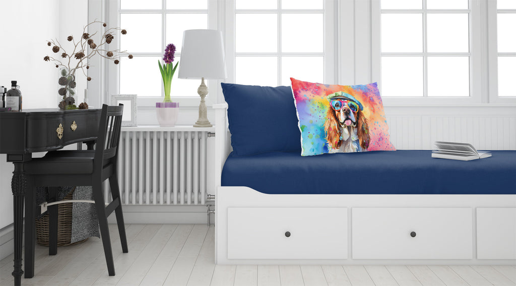 Cavalier Spaniel Hippie Dawg Standard Pillowcase Lightweight Super Soft Easy Care Decorative Artwork Pillowcase, Standard