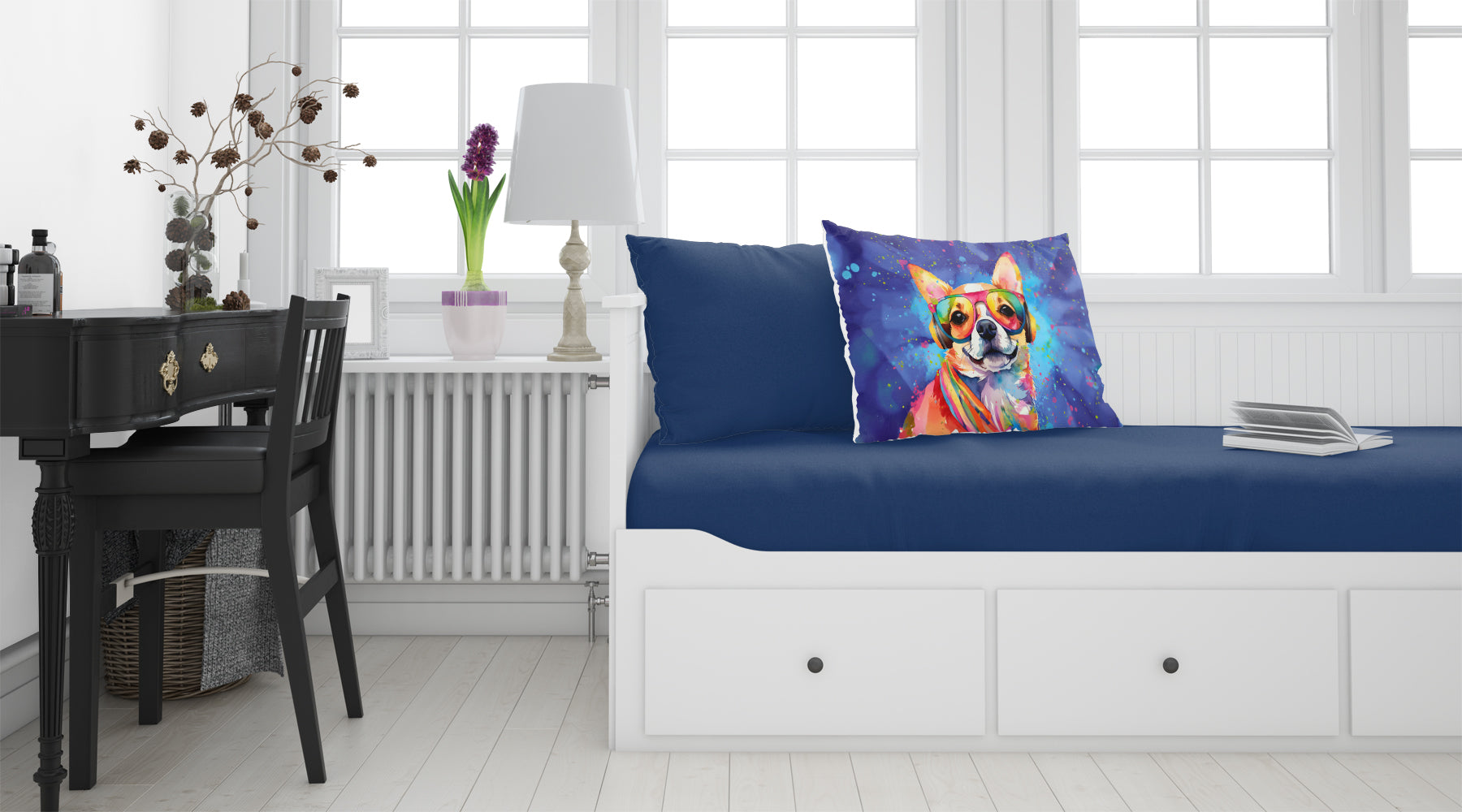 Chihuahua Hippie Dawg Standard Pillowcase Lightweight Super Soft Easy Care Decorative Artwork Pillowcase, Standard