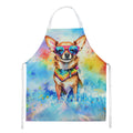 Chihuahua Hippie Dawg Apron Cooking Kitchen Server Baking Crafts Gardening for Adult Women Men, Unisex, Large, Multicolor