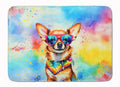 Chihuahua Hippie Dawg Memory Foam Kitchen Mat Machine Washable Anti-Fatigue Cushion Comfort Bath or Kitchen Rug