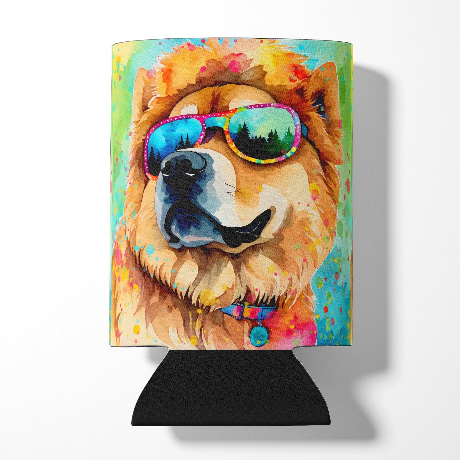 Chow Chow Hippie Dawg Can or Bottle Hugger Cooler Sleeve for Standard 12 oz Cans, Insulated Foam Beer & Soda Can Hugger Reusable