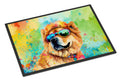 Chow Chow Hippie Dawg Doormat Indoor Outdoor 24H X 36W Front Door Mat Rugs for Entryway, Non Slip Washable Low Pile,
