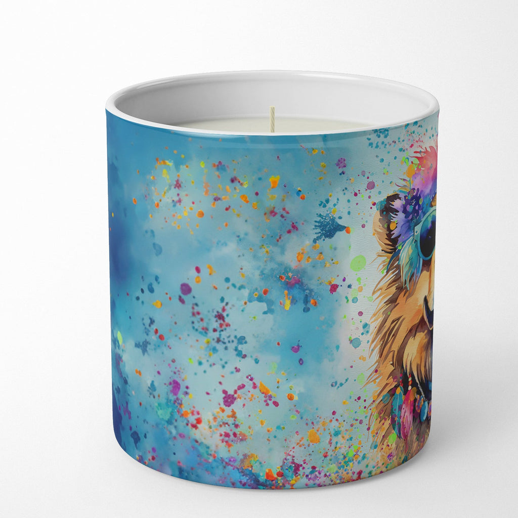 Chow Chow Hippie Dawg Decorative Soy Candle Nature Soy Wax Essential Oil Home Decor Ideal for Bedroom Kitchen Bath Office Gift, 10 oz